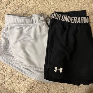2 pairs of under armor shorts